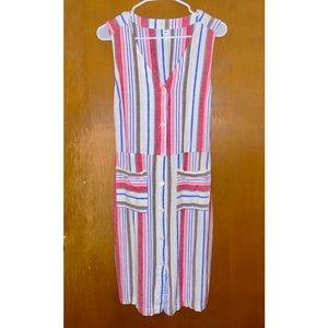 Multi Striped Sleeveless Dress